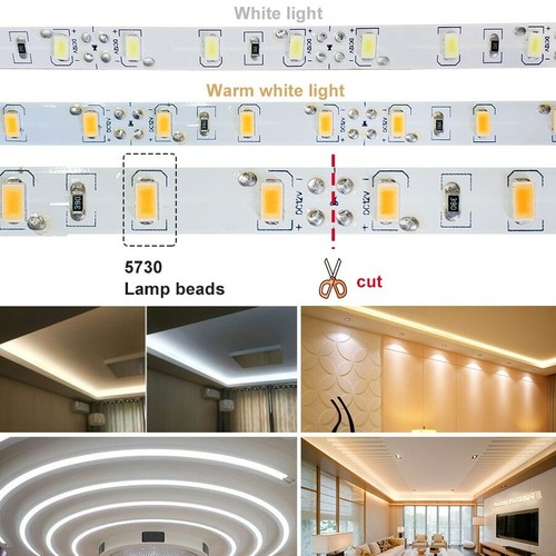 5m/10m White LED Strip SMD 5630 5730 Warm White/Cold White Flexible LED Strip - Picture 4 of 14