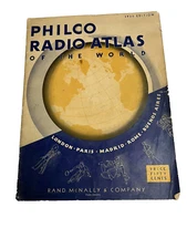 Vintage Philco Radio Atlas of the World Rand McNally 1935 Radio Stations Maps