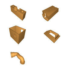 Kyosho Giga Crusher (DF) Parts Air Filter System Battery Lid Bearing Clamp