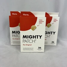 Lot of 3 Hero Cosmetics Mighty Patch Original Blemish Treatment 36 Ea 108 Total
