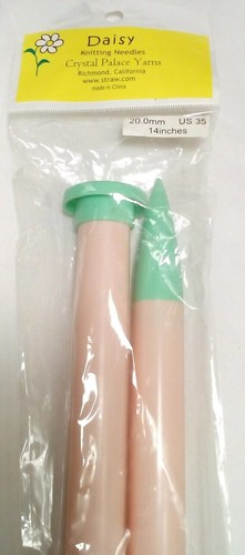 DAISY Crystal Palace Yarns knitting needles single point 14 inch US 35 plastic