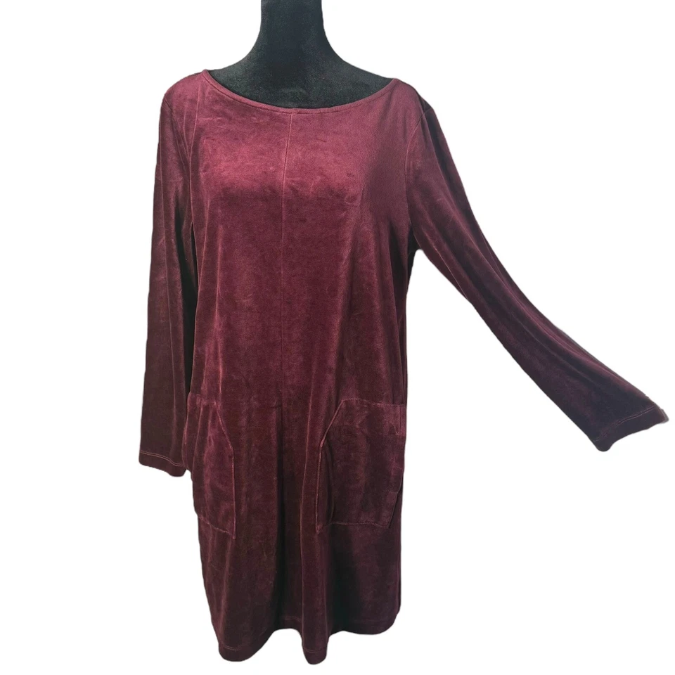 J Jill чисто Jill короткий бархат карман платье размер M маленький туника удобный - Изображение 2 из 4