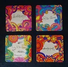 x4 Rare Advertising Autograph SAMO Signature Michèle Torr Rica Zaraï Antoine..