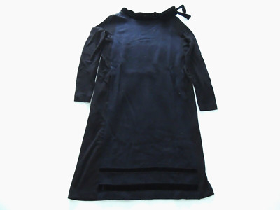 Why Ci Milano  Kleid schwarz/blau  100 % Wolle