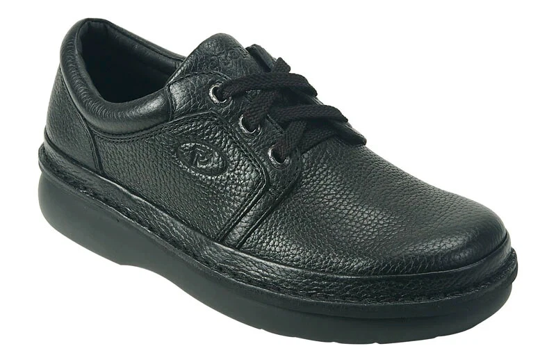 Propet Village Walker Black Leather Mens Casual M4070-Black Size 9.5 US W(E)