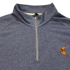 Dunning Golf Mens XL Blue Heather Quarter Zip Pullover Ditch Witch Logo