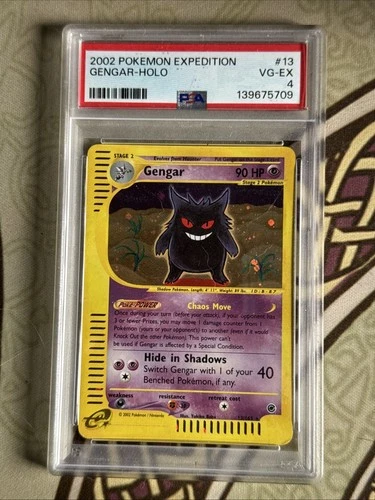 2002 POKEMON EXPEDITION #13 GENGAR-HOLO PSA 4
