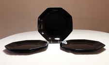 6 assiettes plates « Octime » Arcoroc noires (lot 1)