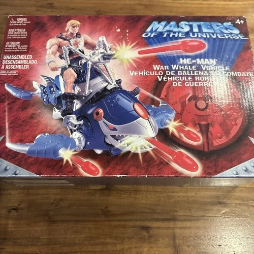 Vintage MotU 200x He-Man WAR WHALE VEHICLE New Sealed Box 2002