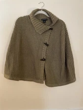 Moonlight Bay 2X Poncho With Toggle Buttons, Brown, 100% Acrylic 