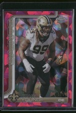 Marketplace image: Chase Young 2025 Topps Chrome Sapphire Padparadscha 1/1 #220 Saints