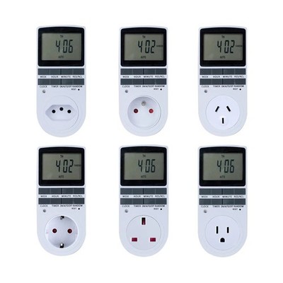 Digitale Zeitschaltuhr 24H programmierbare Steckdose EU UK AU US BR FR