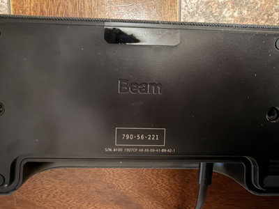 Sonos Beam Compact Black Soundbar, Wired HDMI, Dolby Digital, 19W RMS