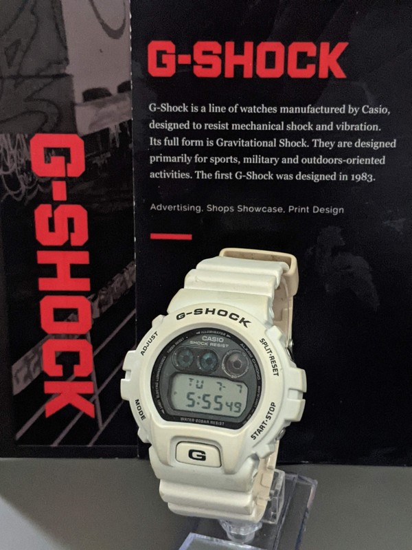 Rare Casio G-Shock DW-6900FS All-White Digital Watch – No Reserve MSRP $110