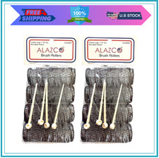 8 Pc Vintage Style Hair Rollers Xlarge BRUSH ROLLERS  8 PINS 8 XL Rollers 