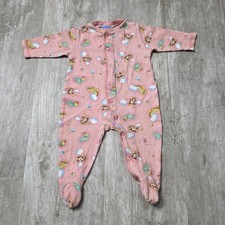 Vintage Care Bears 2004 Baby One Piece Sleeper Size 6 Months