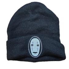 Studio Ghibli Spirted Away No Face Black Cuff Beanie One Size Fits Most 