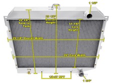 1968-1974 Mopar With Hemi Engine All Aluminum 3 Row Core Kr Champion Radiator