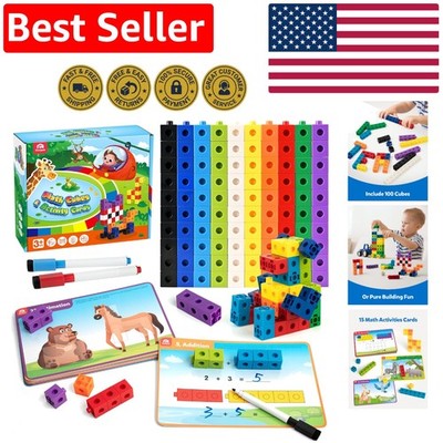 Versatile Math Learning Kit for Kids 3-8 - Tactile Cubes & Tools Included