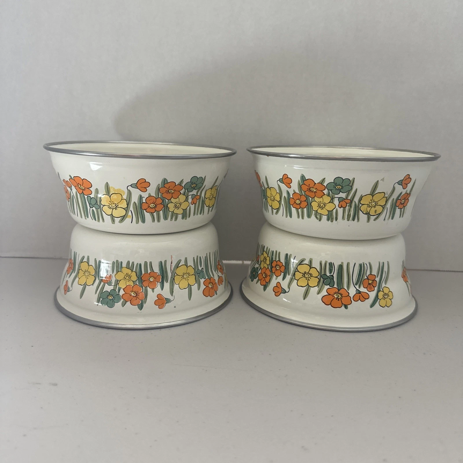 Vintage Set Of 4 Kobe Cereal Mixing Bowls