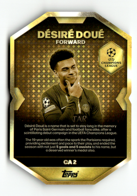 Topps Match Attax CL 2025-26 No. CA 2 Desire Doue Best New Player