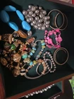 Lot of 20 Vintage Bangles Bracelets Unmarked Unbranded Costume Jewelry