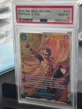 2025 One Piece OP13 Portgas D. Ace 119 SEC Alt Art PSA 10 GEM MINT English