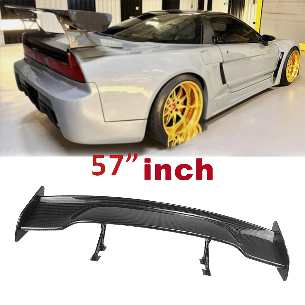 Rear Trunk Spoiler Lip Wing Carbon Fiber Look Upper For Acura NSX