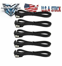5x18" SATA 3.0Cable SATA3 III 6GB/s Right Angle90 SSD HDD Hard Drive Black USK