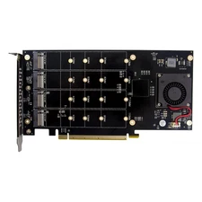 PCI Express 3.0 x16 PEX8747 4-Port HighSpeed M.2 NVMe SSD Storage Expansion Card