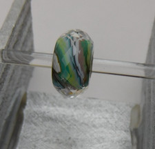 Authentic Trollbeads 2015 Trollbeads Day Glass Bead Charm Marked .925 LAA