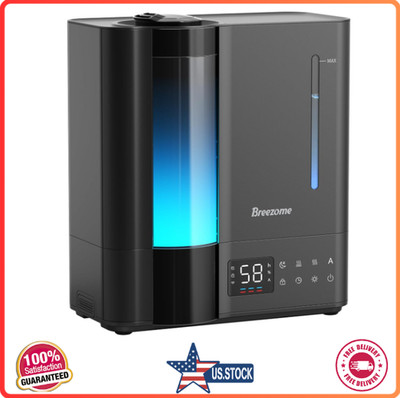 BREEZOME 8L Humidifier Warm & Cool Mist, Top Fill, 60H Quiet