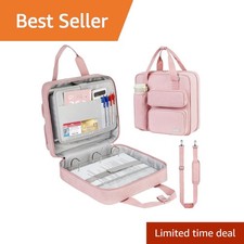 ZIOZERTT Pink 3 Ring Zipper Binder