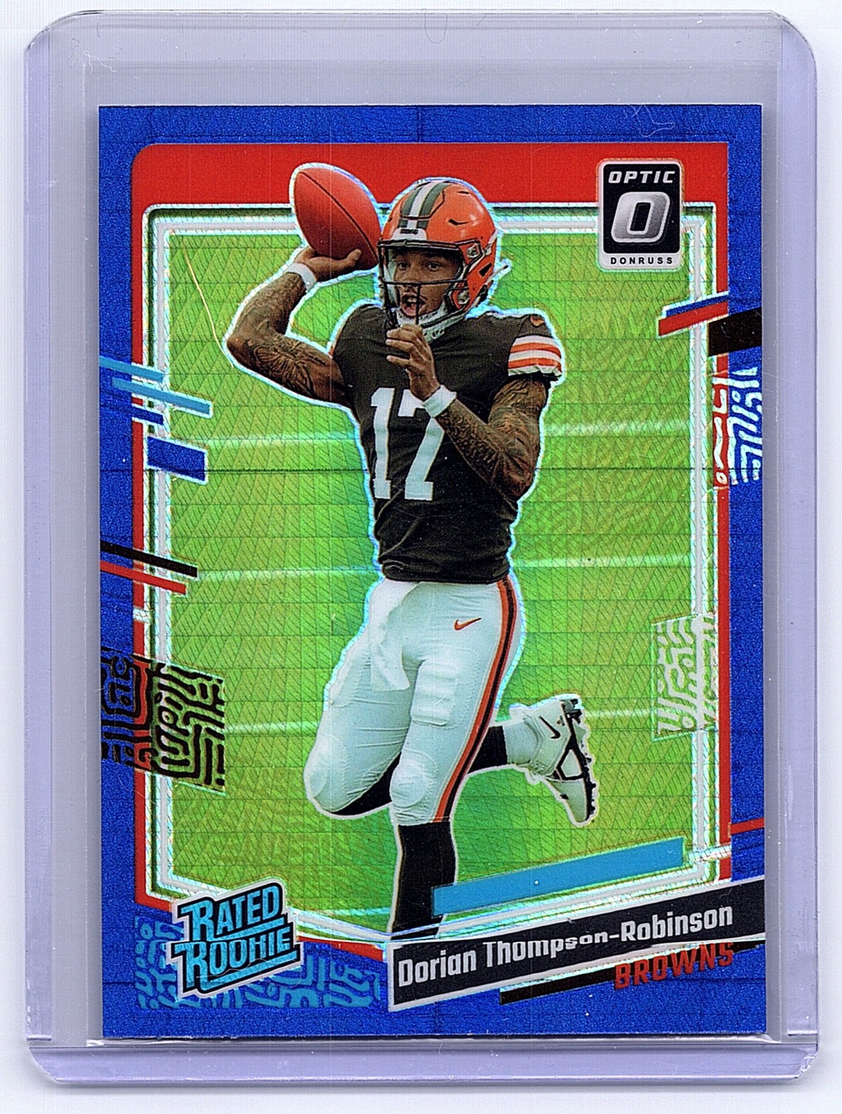 2023 Donruss Optic #225 Dorian Thompson-Robinson Blue Hyper