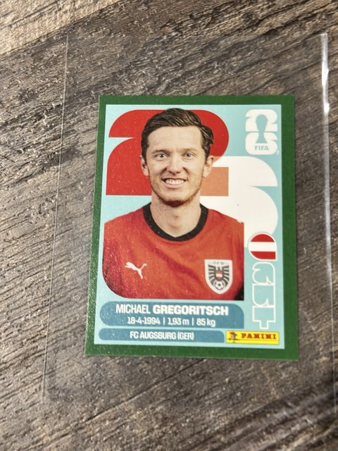 MICHAEL GREGORITSCH 2026 Panini World Cup Sticker Green Parallel #AUT19 Austria
