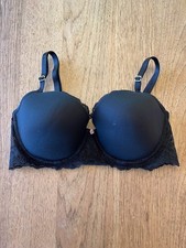 Victoria's Secret Black Lace 40C Dream Angels Classic Coverage Demi Bra VS