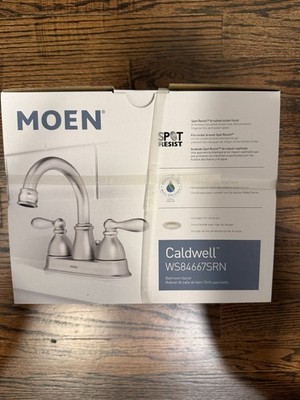 Moen Caldwell WS84667SRN Bathroom Faucet 2-Handle High Arc in Brushed Nickel