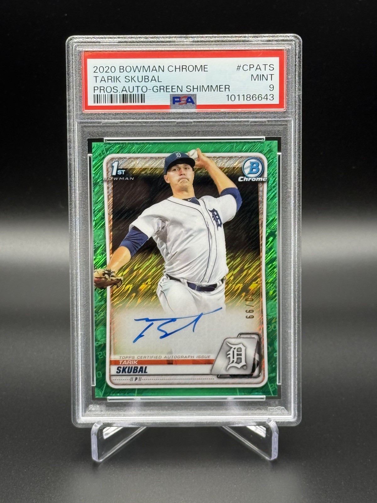 2020 Bowman Chrome Prospects Autographs Tarik Skubal #CPA-TS /99 Detroit Tigers