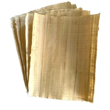 Set Of 10 Blank Egyptian Papyrus Sheets, for Art Projects and Schools, 8X12in.