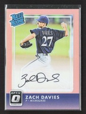 2016 Donruss Optic Zach Davies Rated Rookie Orange Auto /50 TV2833