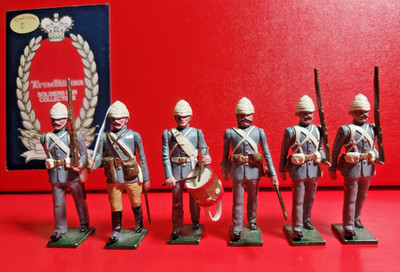 TRADITION TOY SOLDIERS SET 307 BRITISH ROYAL MARINES SUDAN 1890 SET OF 6 EUC