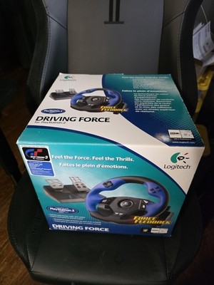 Logitech Driving Racing Steering Wheel & Pedals - (MISSING POWER CABLE) UNTESTED