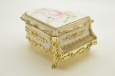 SAN FRANCISCO MUSIC BOX CO Grand Piano Fur Elise White With Pink Flowers Gold