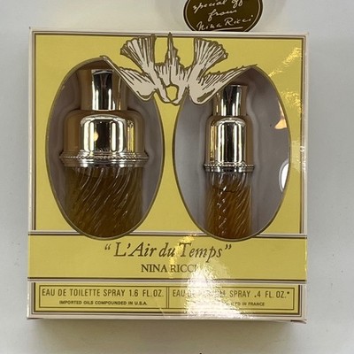Nina Ricci L'Air du Temps Spray Wardrobe 1.6oz EDT & .4oz EDP Vintage Gift Set
