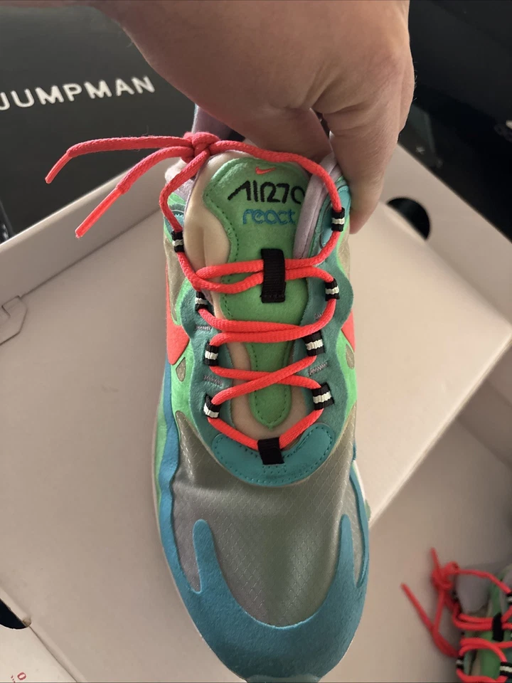 Size 8 - Nike Air Max 270 React Electro Green Lagoon W - Image 2 of 4