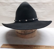 Vintage Black 7X Stetson Beaver Size 59/7 - Cowboy Hat