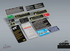 Fiat Uno second series sticker kit (also Turbo i.e. and Racing) - 16 stickers