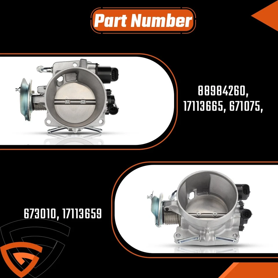 Carrocería del acelerador para Chevrolet Suburban 1500 GMC Yukon 4,8 L 5,3 L 2000-2002 88984260 Foto 3 de 4