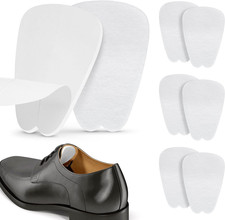 Felt Tongue Pads for Shoes - Soft Self-Adhesive Shoe Inserts  White, 3 Pairs
