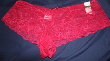 NOS NWT Vintage Jaclyn Smith Wine Colored Lace Low Rise Brief Panties Size Large